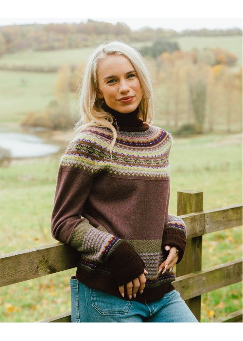 ERIBÉ | Alpine Roll Neck Sweater | Heather